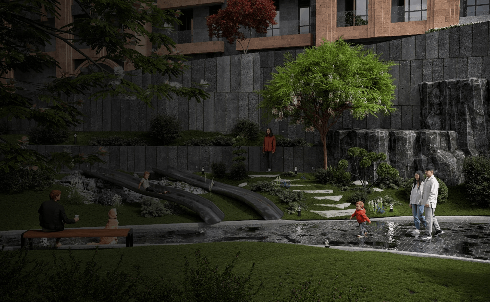 Residential building architecture modern